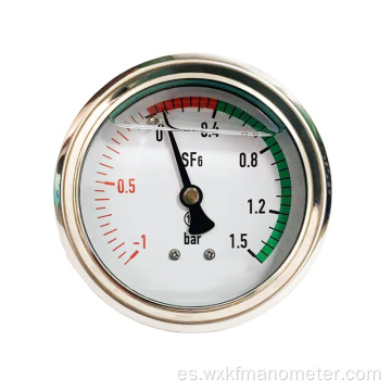 manómetro de presión de acero inoxidable
